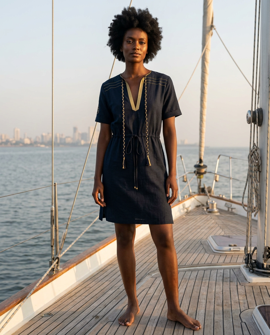 Season II Khalasi shirt concept advertisement worn on deck